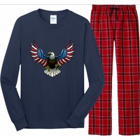 Patriotic Eagle Illustration Long Sleeve Pajama Set