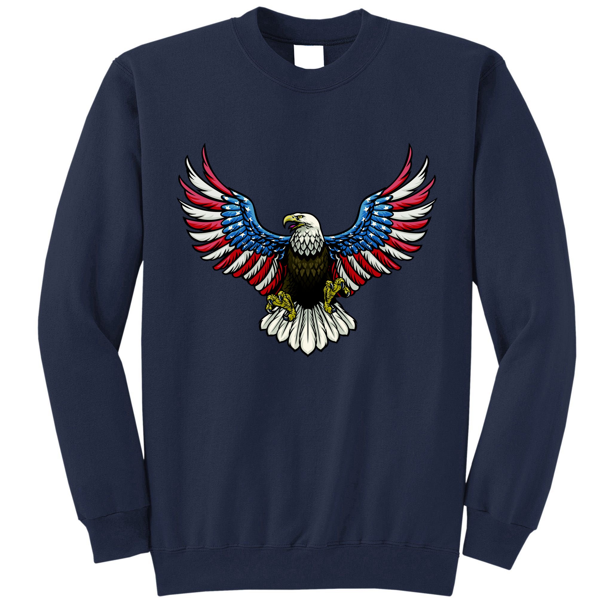 Patriotic Eagle Illustration Tall Sweatshirt