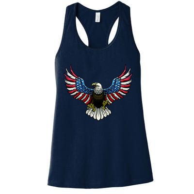Patriotic Eagle Illustration Womens Tank Top