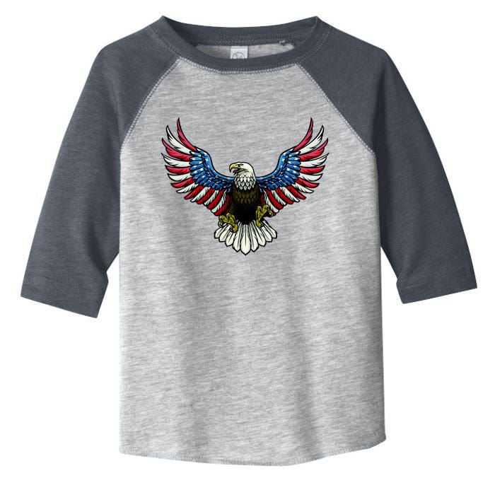 Patriotic Eagle Illustration Toddler Fine Jersey T-Shirt