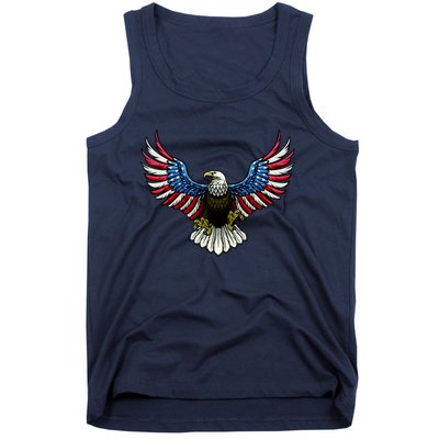 Patriotic Eagle Illustration Tank Top