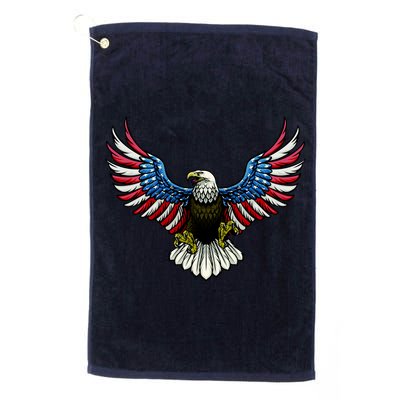 Patriotic Eagle Illustration Golf Towel