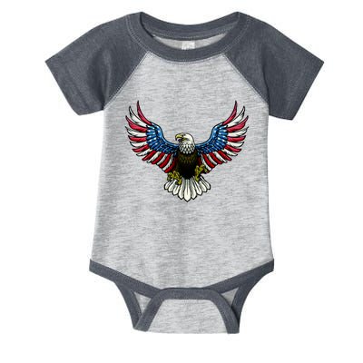 Patriotic Eagle Illustration Infant Baby Jersey Bodysuit