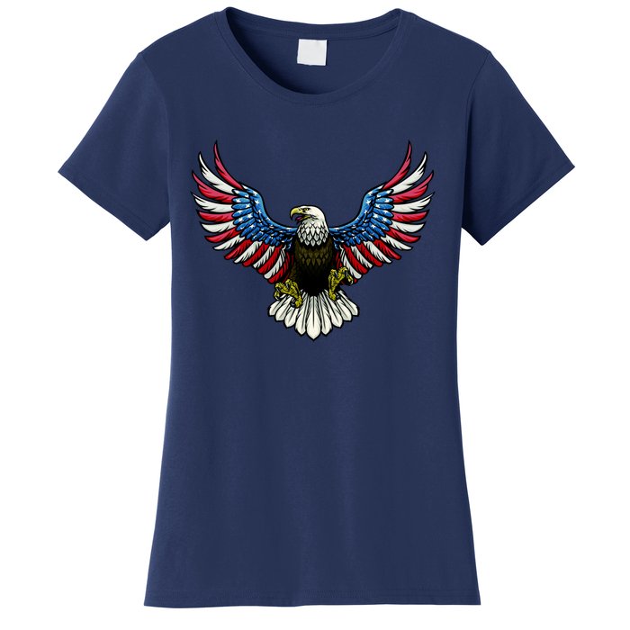 Patriotic Eagle Illustration Women's T-Shirt