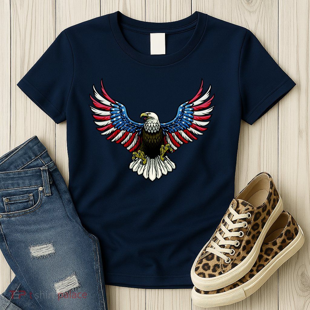 Patriotic Eagle Illustration Women's T-Shirt