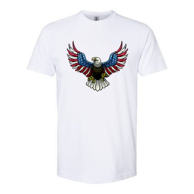 Patriotic Eagle Illustration Softstyle CVC T-Shirt