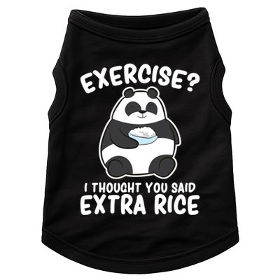 Panda Exercise I Thought You Said Extra Rice Cute Panda Doggie Tank