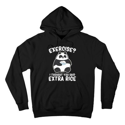 Panda Exercise I Thought You Said Extra Rice Cute Panda Hoodie