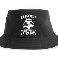 Panda Exercise I Thought You Said Extra Rice Cute Panda Sustainable Bucket Hat