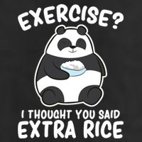 Panda Exercise I Thought You Said Extra Rice Cute Panda Adult Drive Performance Visor