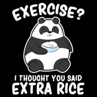 Panda Exercise I Thought You Said Extra Rice Cute Panda 16 in Basic Backpack