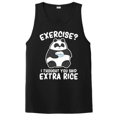 Panda Exercise I Thought You Said Extra Rice Cute Panda PosiCharge Competitor Tank