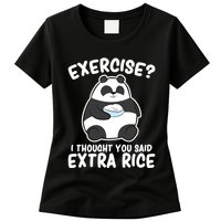 Panda Exercise I Thought You Said Extra Rice Cute Panda Womens T-Shirt
