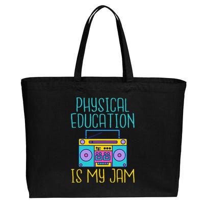 Physical Education Is My Jam Pe Teacher Cotton Canvas Jumbo Tote