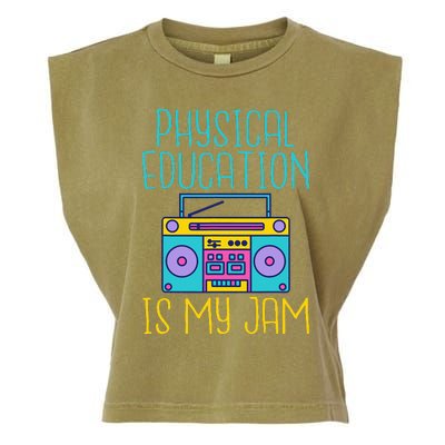 Physical Education Is My Jam Pe Teacher Garment-Dyed Women's Muscle Tee