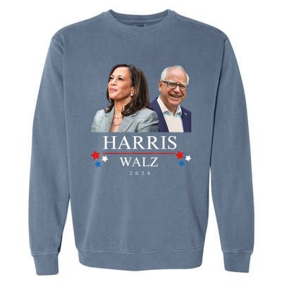 President Election Kamala Harris Tim Waltz Garment-Dyed Sweatshirt