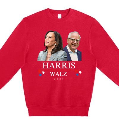 President Election Kamala Harris Tim Waltz Premium Crewneck Sweatshirt