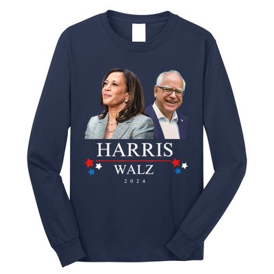 President Election Kamala Harris Tim Waltz Long Sleeve Shirt