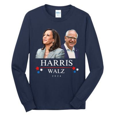 President Election Kamala Harris Tim Waltz Tall Long Sleeve T-Shirt