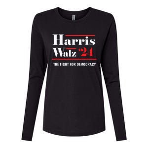 President Elect Kamala Harris Tim Walz 2024 Womens Cotton Relaxed Long Sleeve T-Shirt