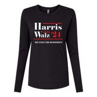 President Elect Kamala Harris Tim Walz 2024 Womens Cotton Relaxed Long Sleeve T-Shirt