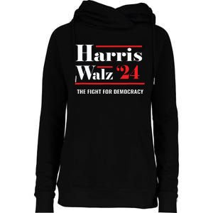 President Elect Kamala Harris Tim Walz 2024 Womens Funnel Neck Pullover Hood