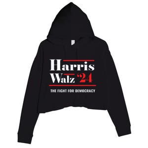 President Elect Kamala Harris Tim Walz 2024 Crop Fleece Hoodie