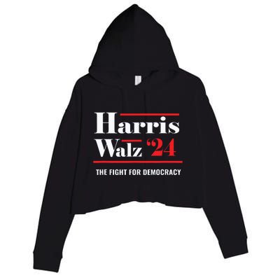 President Elect Kamala Harris Tim Walz 2024 Crop Fleece Hoodie