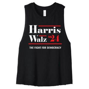 President Elect Kamala Harris Tim Walz 2024 Women's Racerback Cropped Tank