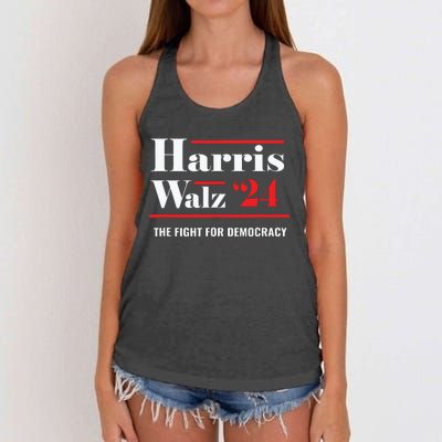 President Elect Kamala Harris Tim Walz 2024 Women's Knotted Racerback Tank