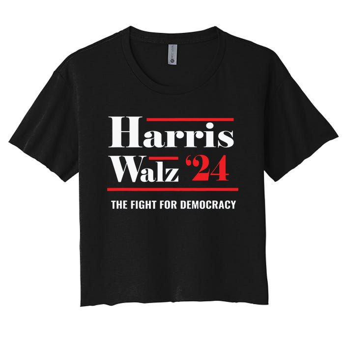 President Elect Kamala Harris Tim Walz 2024 Women's Crop Top Tee