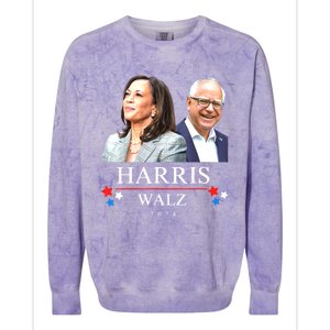 President Election Kamala Harris Tim Waltz Colorblast Crewneck Sweatshirt