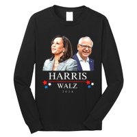 President Election Kamala Harris Tim Waltz Long Sleeve Shirt