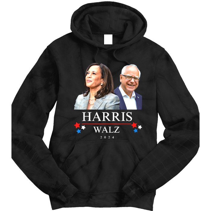 President Election Kamala Harris Tim Waltz Tie Dye Hoodie