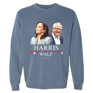 President Election Kamala Harris Tim Waltz Garment-Dyed Sweatshirt