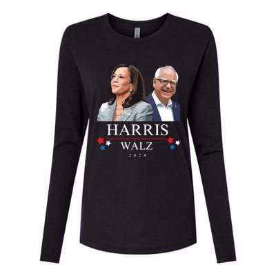 President Election Kamala Harris Tim Waltz Womens Cotton Relaxed Long Sleeve T-Shirt