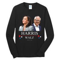 President Election Kamala Harris Tim Waltz Tall Long Sleeve T-Shirt