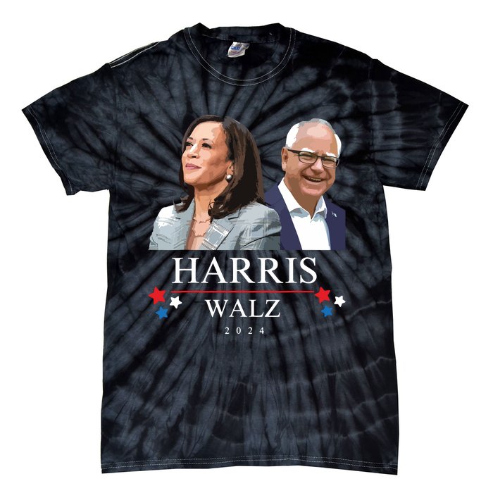 President Election Kamala Harris Tim Waltz Tie-Dye T-Shirt