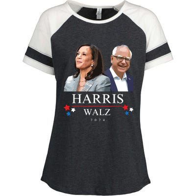 President Election Kamala Harris Tim Waltz Enza Ladies Jersey Colorblock Tee