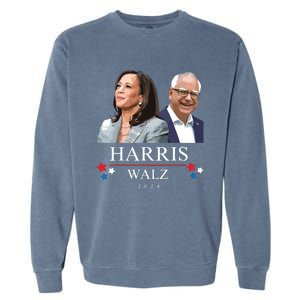 President Election Kamala Harris Tim Waltz Garment-Dyed Sweatshirt