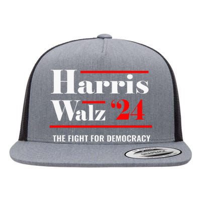 President Elect Kamala Harris & Tim Walz 2024 Flat Bill Trucker Hat