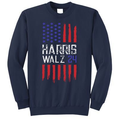 President Elect Kamala Harris & Tim Walz 2024 American Flag Sweatshirt