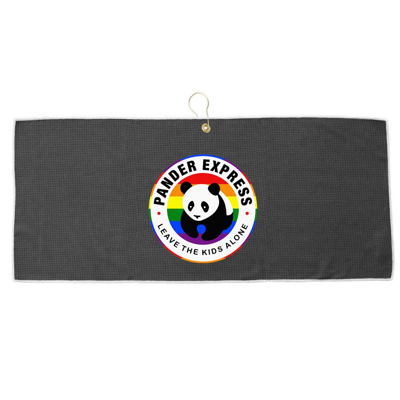 Pander Express Leave The Alone Large Microfiber Waffle Golf Towel