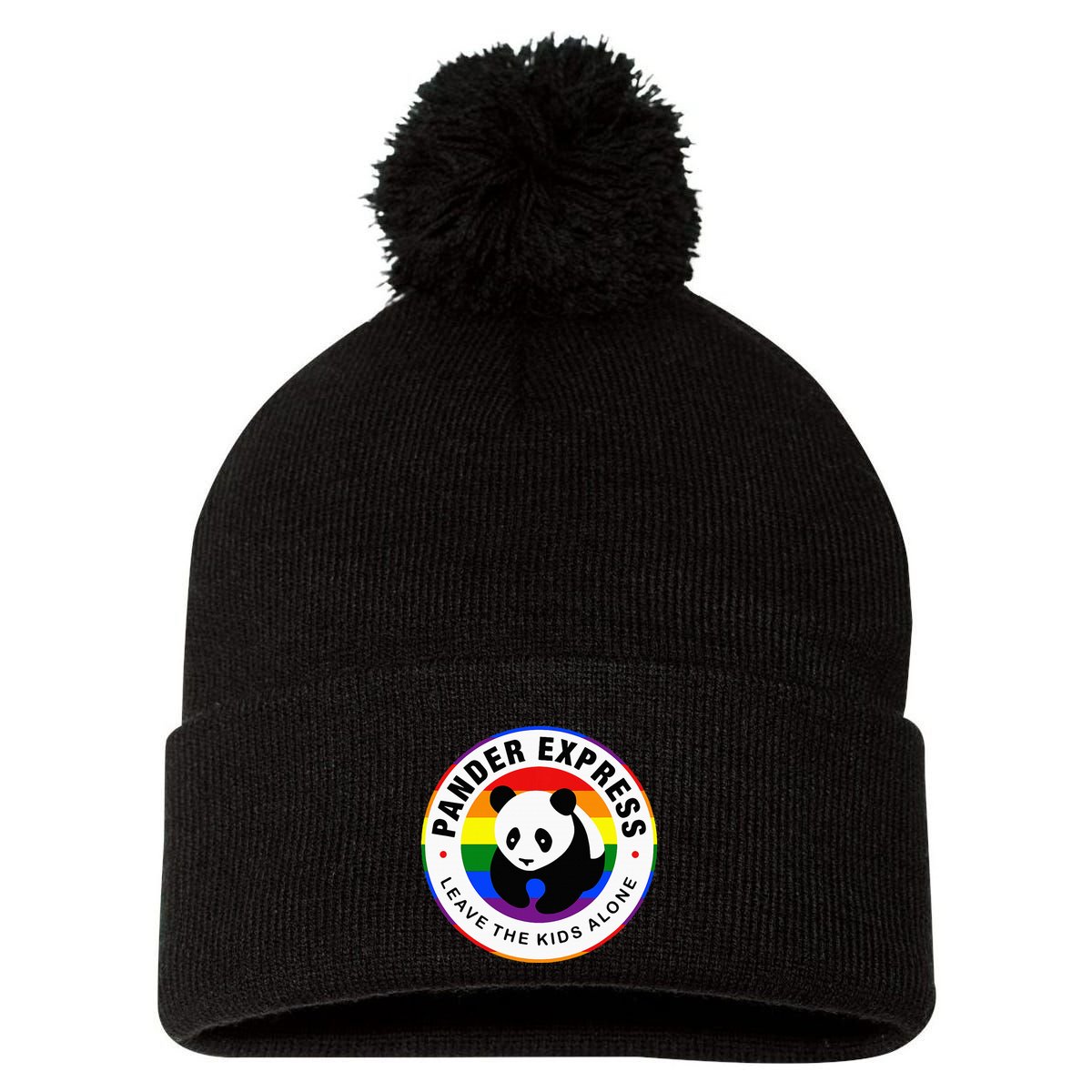 Pander Express Leave The Alone Pom Pom 12in Knit Beanie