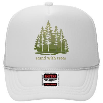 Planet Earth Lovers Redwood Forest Groves Nature Loves Trees High Crown Mesh Back Trucker Hat