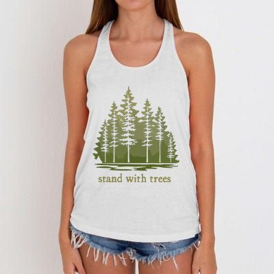 Planet Earth Lovers Redwood Forest Groves Nature Loves Trees Women's Knotted Racerback Tank