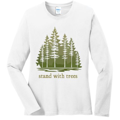 Planet Earth Lovers Redwood Forest Groves Nature Loves Trees Ladies Long Sleeve Shirt