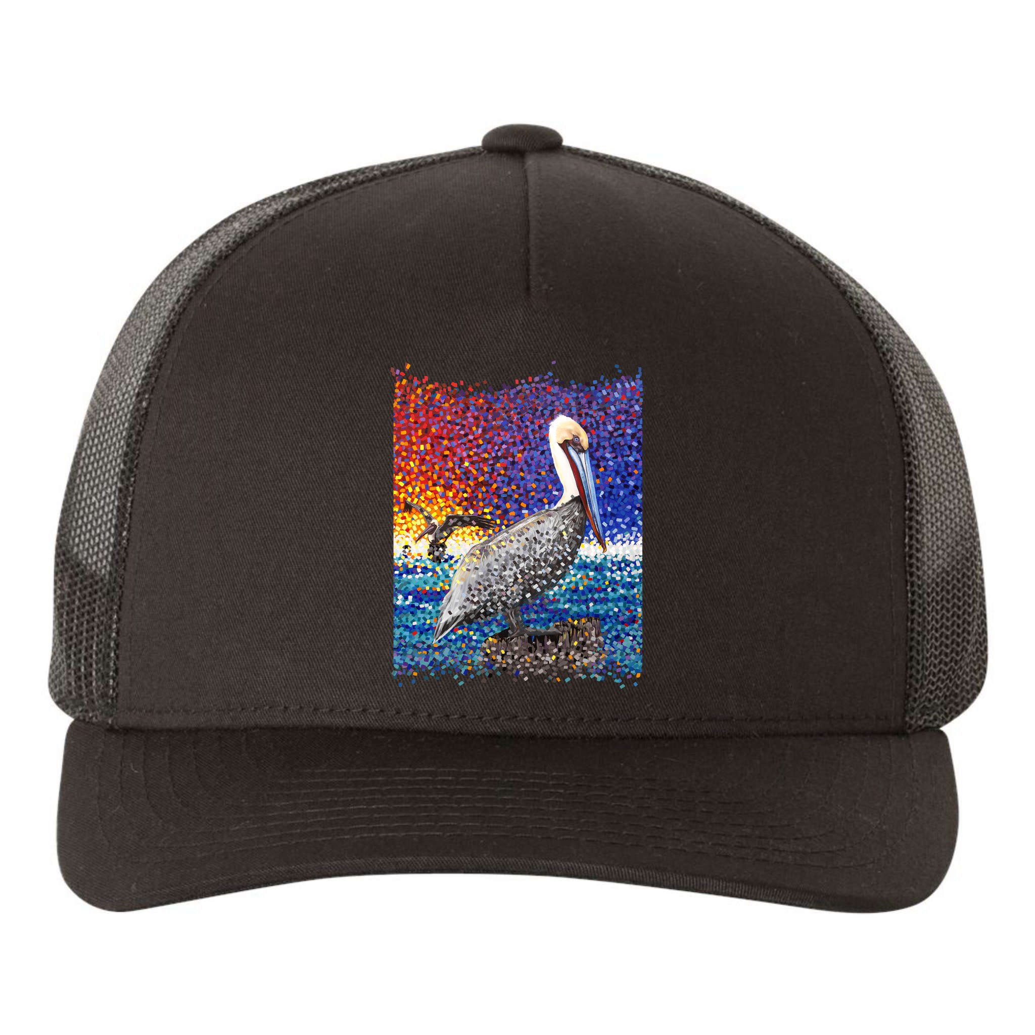 Pelican Pixels Yupoong Adult 5-Panel Trucker Hat