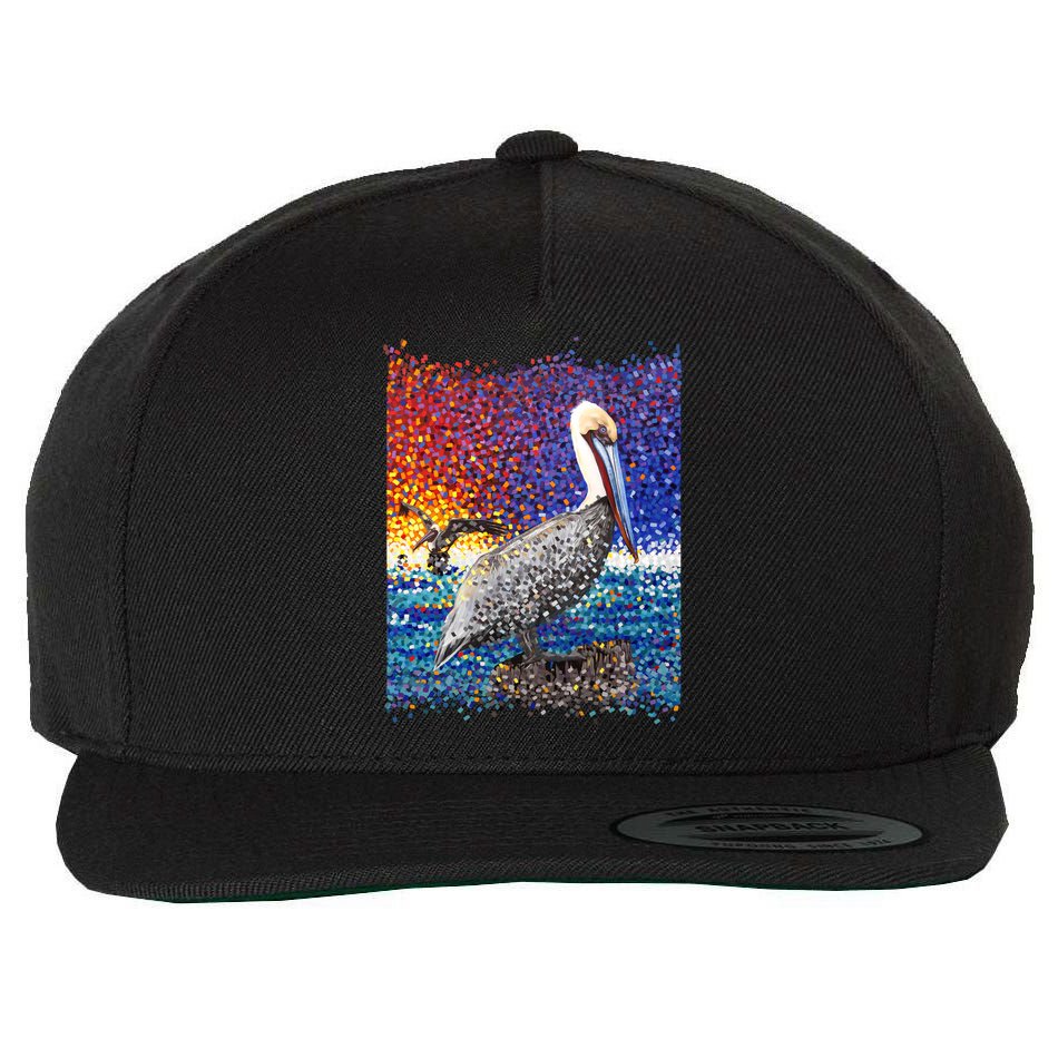 Pelican Pixels Wool Snapback Cap