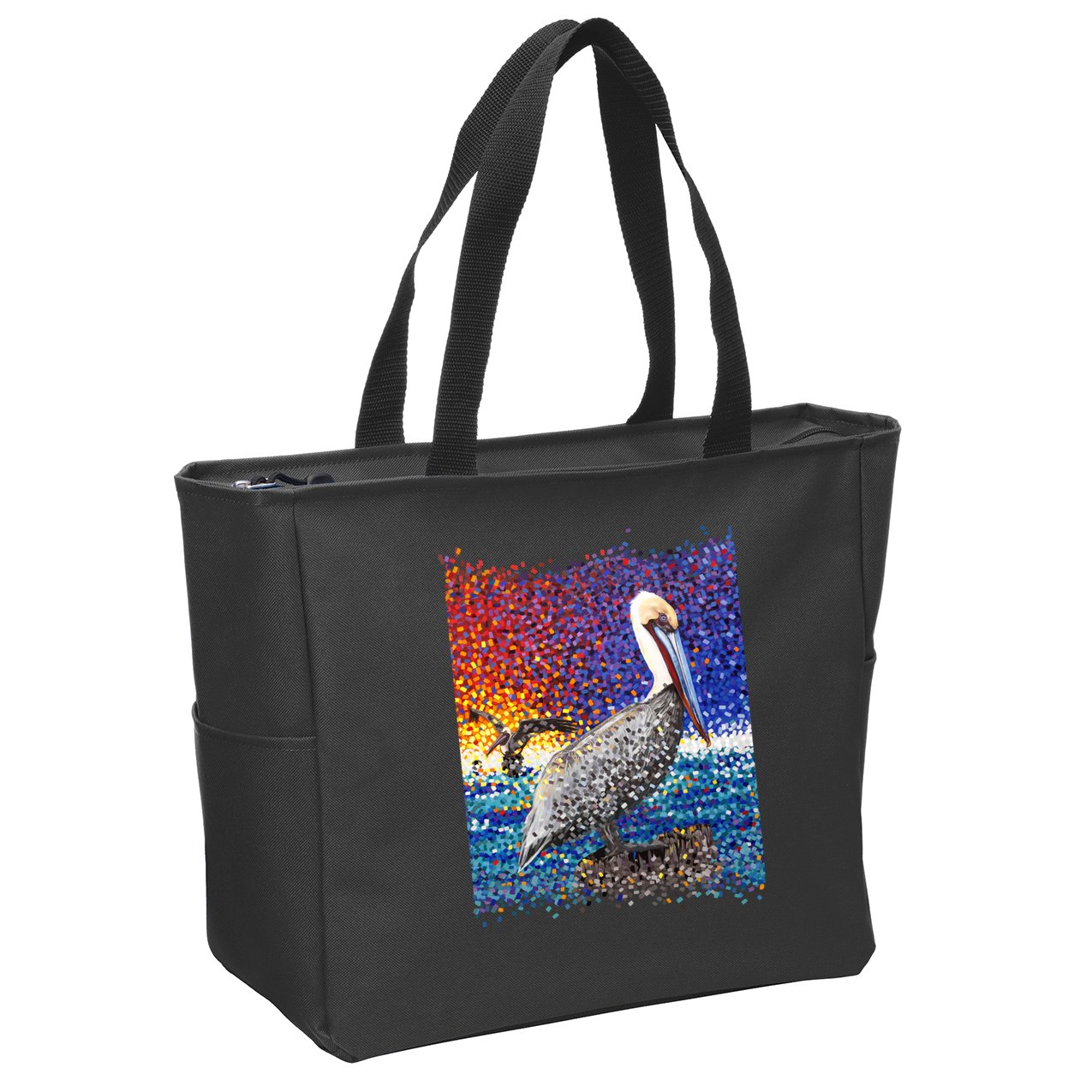 Pelican Pixels Zip Tote Bag